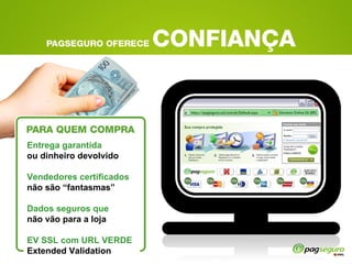 Entrega garantida   ou dinheiro devolvido Vendedores certificados  não são “fantasmas” Dados seguros que  não vão para a loja EV SSL   com URL VERDE  Extended Validation 