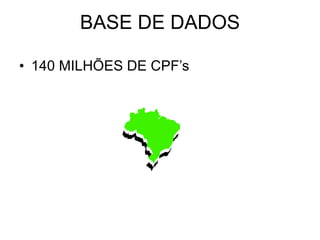 BASE DE DADOS 140 MILHÕES DE CPF’s 