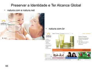 Preservar a Identidade e Ter Alcance Global natura.com.br natura.com e natura.net 