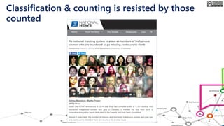 Classification & counting is resisted by those
counted
 