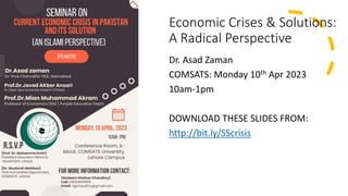 Economic Crisis in Pakistan & Solution: Islamic Perspective | PPTX