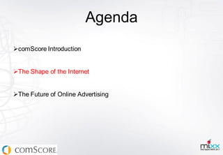 Agenda
comScore Introduction


The Shape of the Internet


The Future of Online Advertising
 