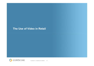 The Use of Video in Retail




             © comScore, Inc. Proprietary and Confidential.   40
 