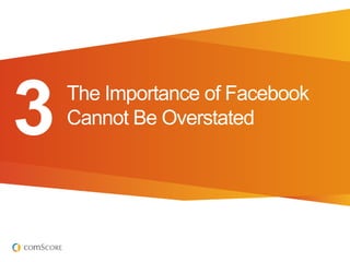 3   The Importance of Facebook
    Cannot Be Overstated
 