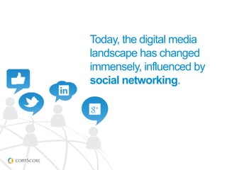Today, the digital media
landscape has changed
immensely, influenced by
social networking.
 