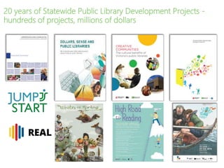 P–6
20 years of Statewide Public Library Development Projects -
hundreds of projects, millions of dollars
 