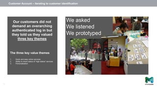 Customer Account – iterating to customer identification
19
 