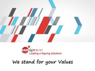 Leading e-Signing Solutions
We stand for your Values
 