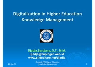 Digitalization in Higher Education Knowledge Management | PDF