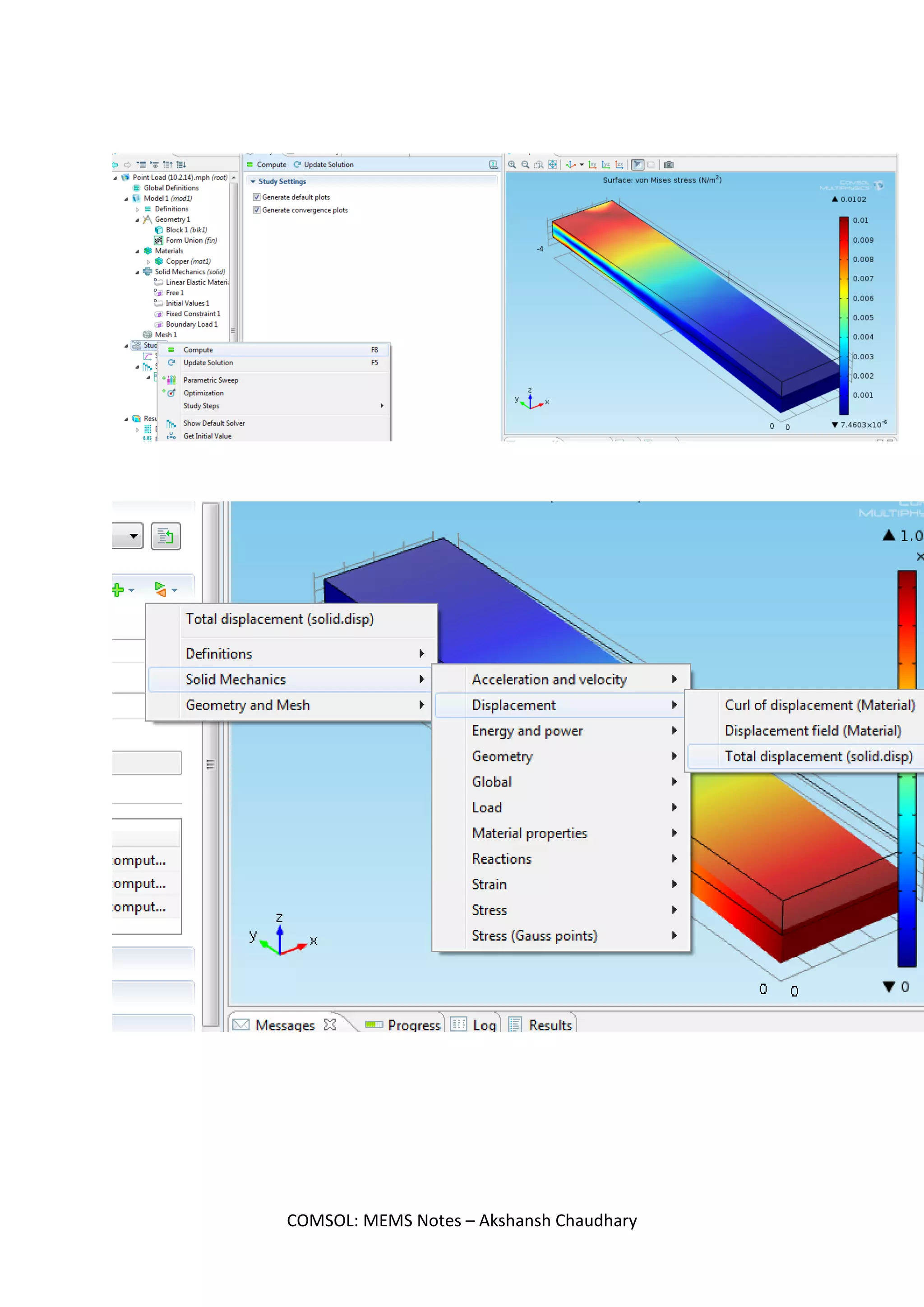 COMSOL: MEMS Notes – Akshansh Chaudhary
 