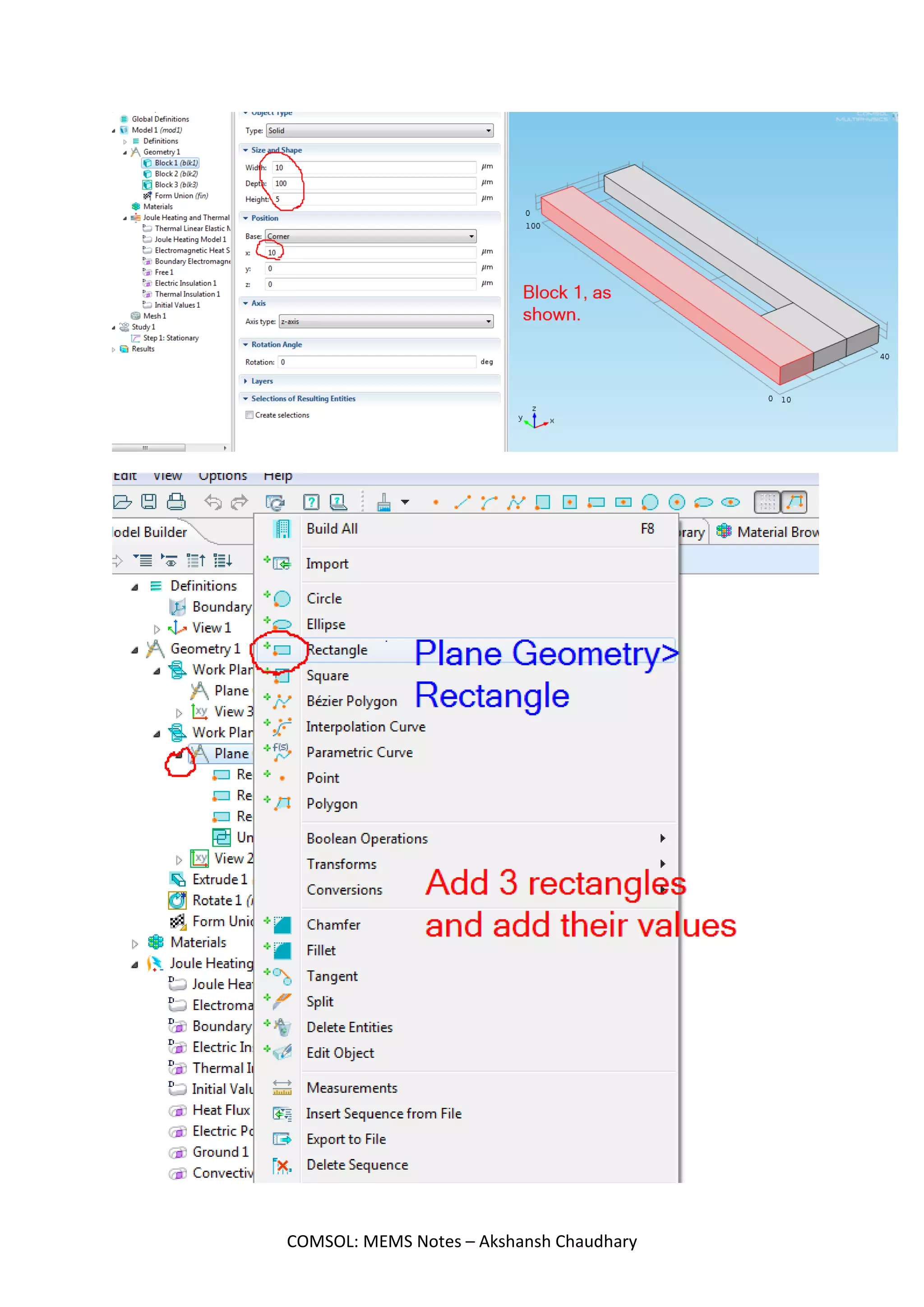 COMSOL: MEMS Notes – Akshansh Chaudhary
 