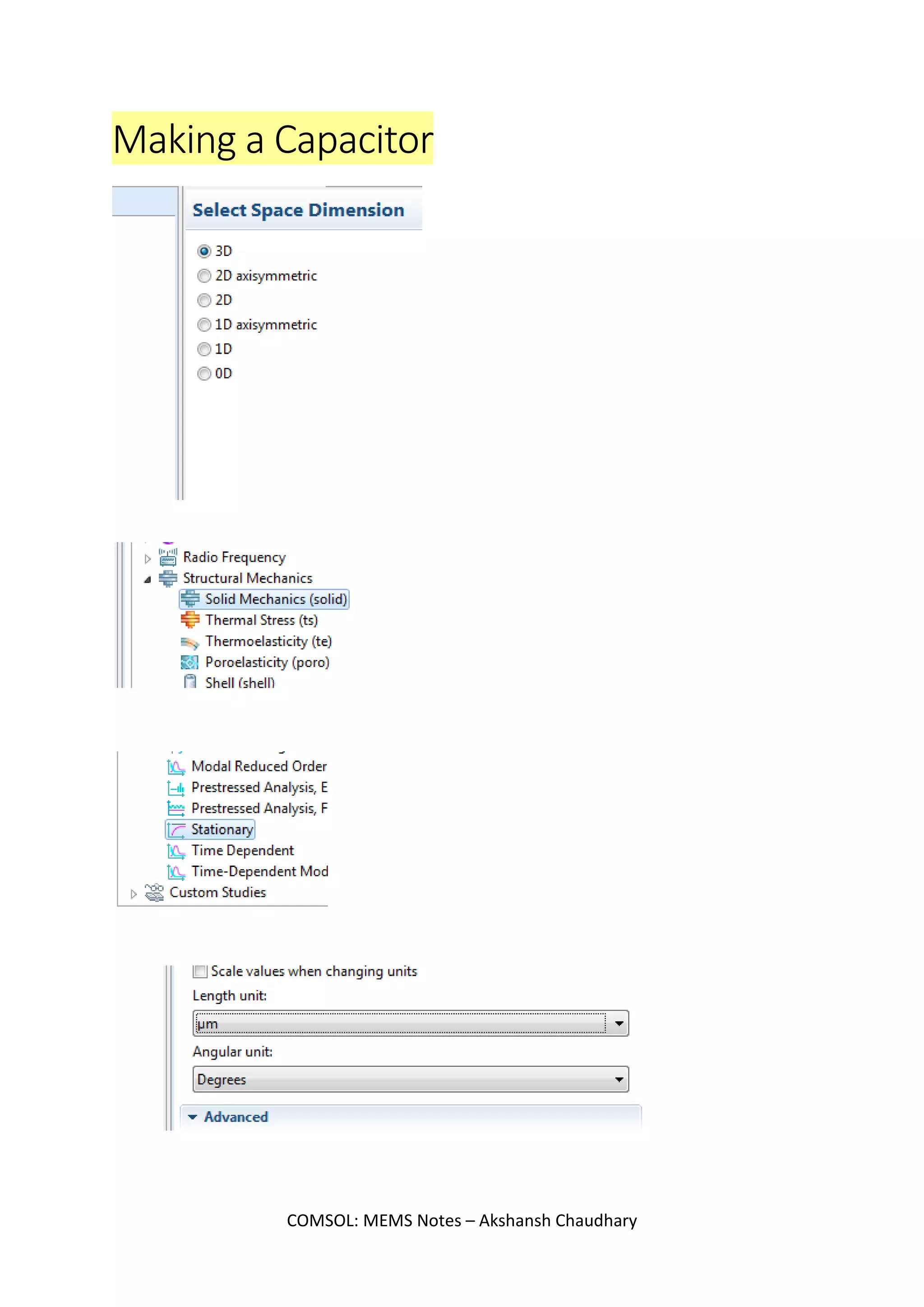 Similarly, the dimensions of the disk can be changed and we can see for different values.
Done!
COMSOL: MEMS Notes – Akshansh Chaudhary
 