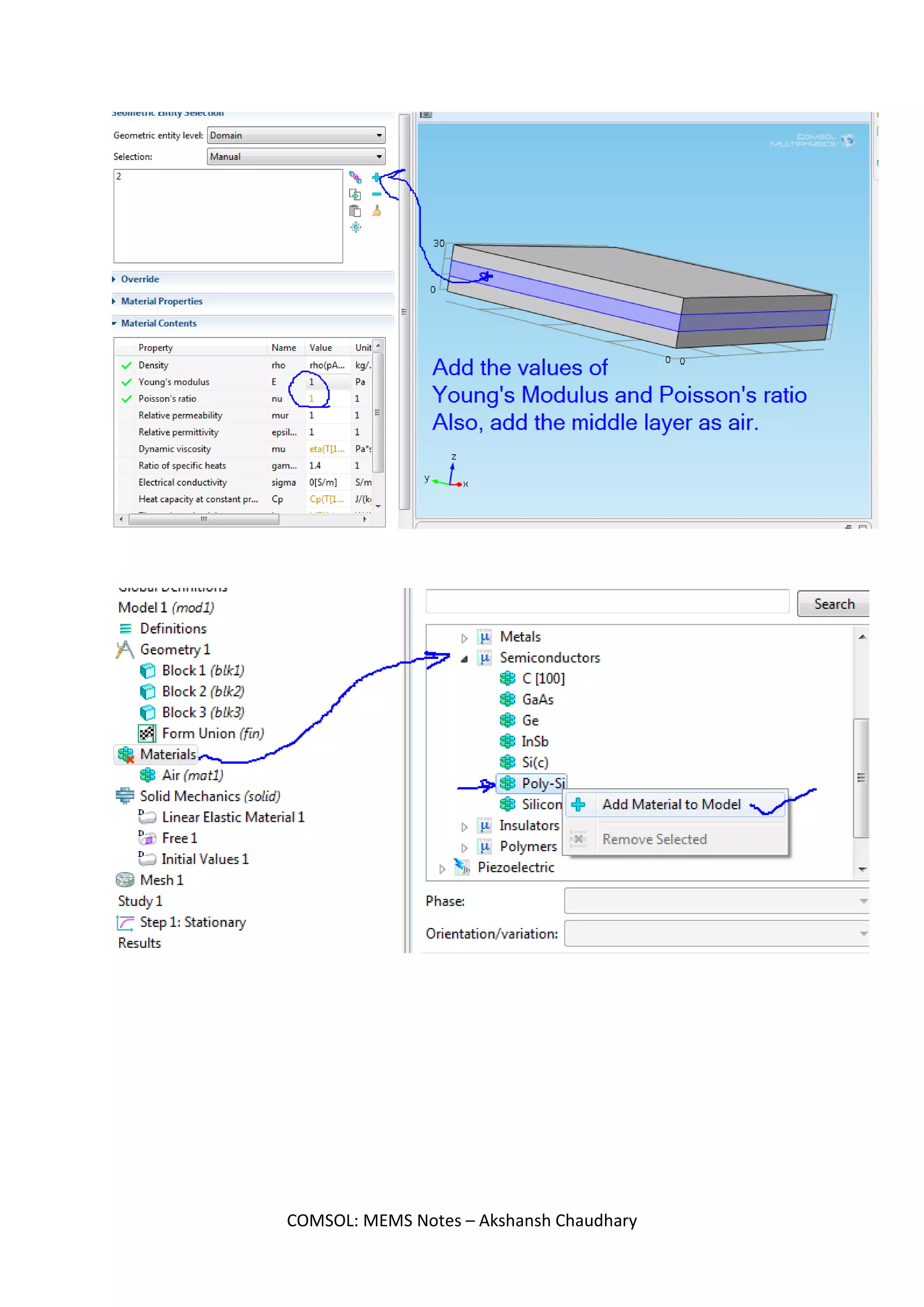 COMSOL: MEMS Notes – Akshansh Chaudhary
 