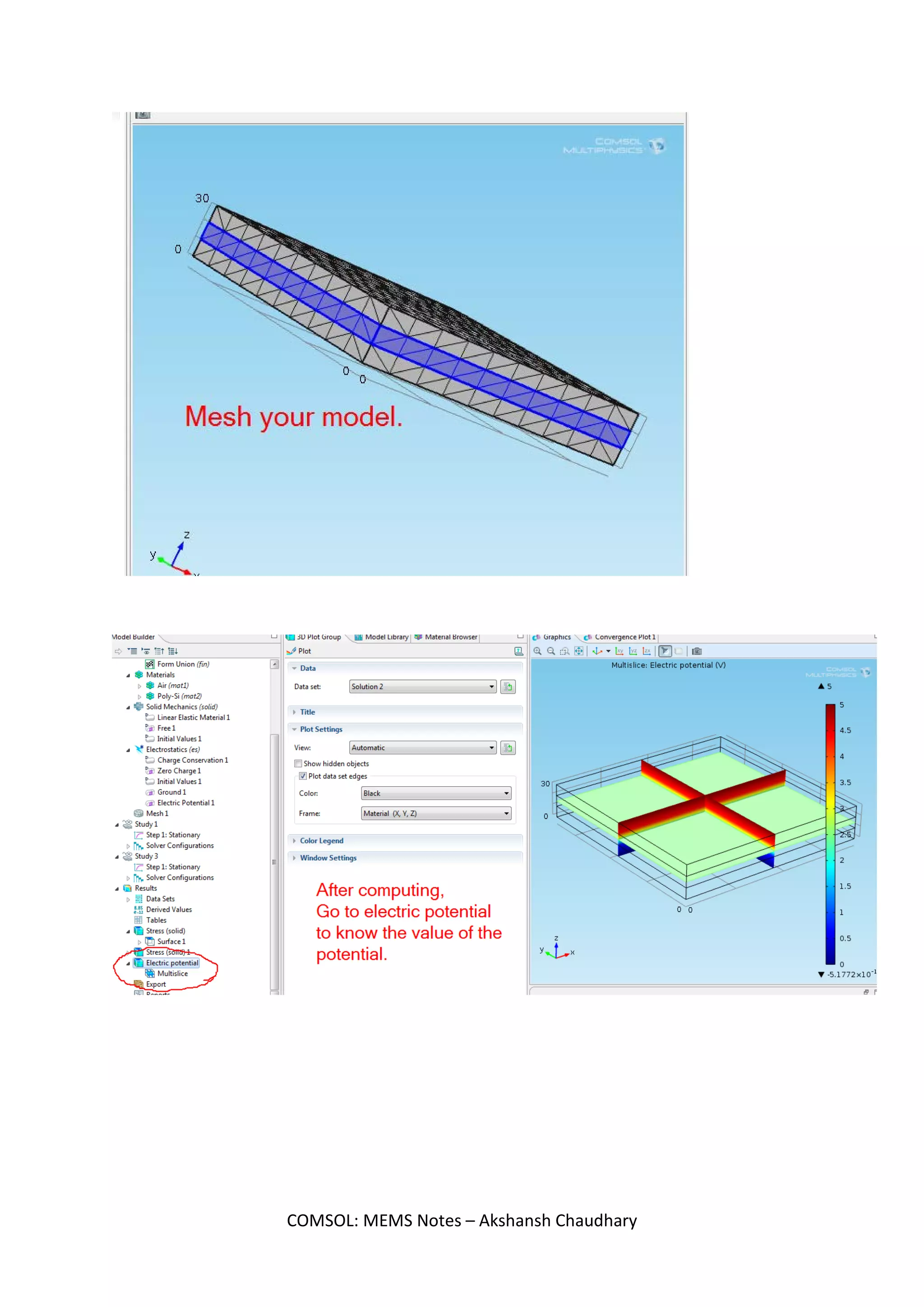COMSOL: MEMS Notes – Akshansh Chaudhary
 
