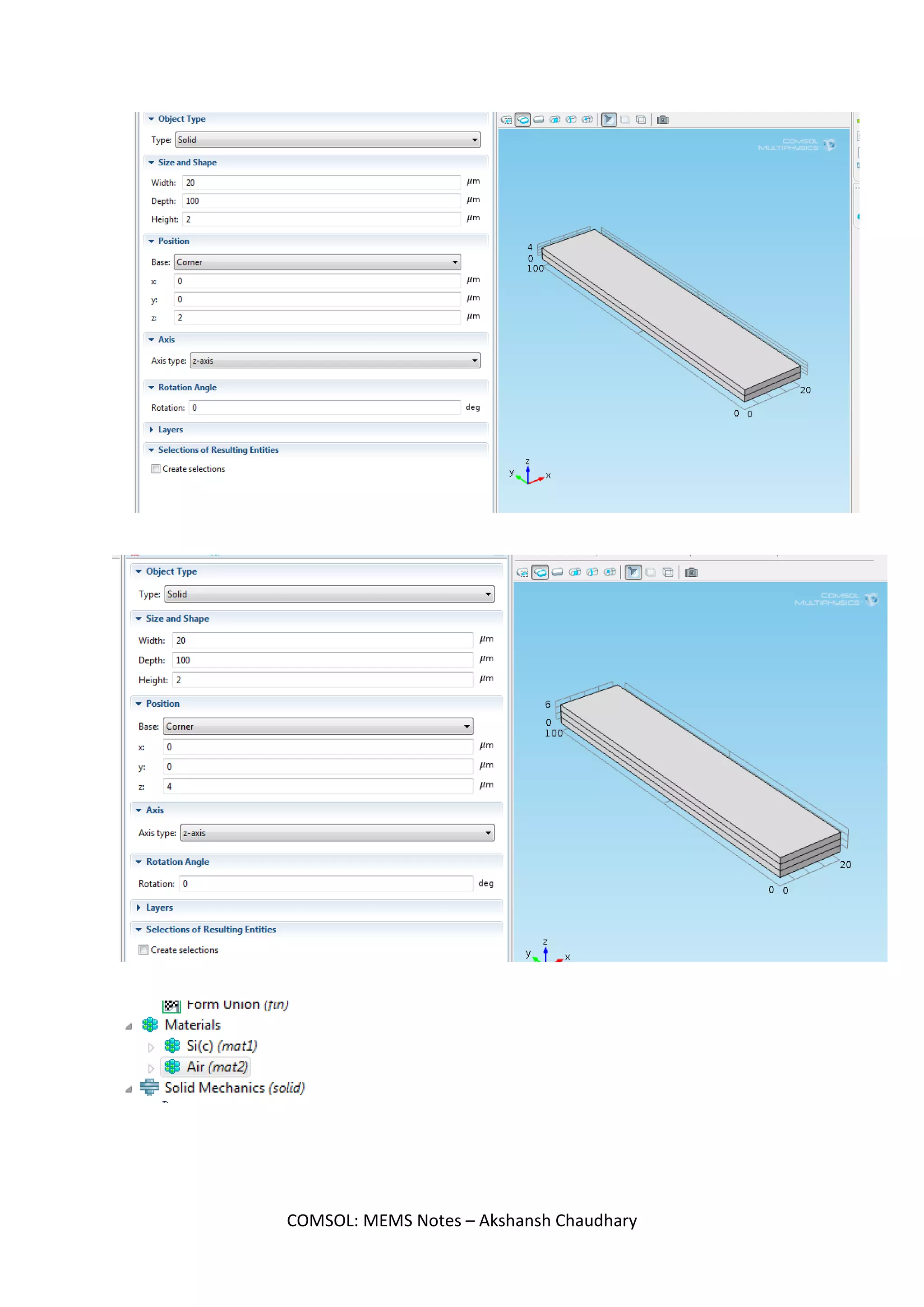 Microgripper
COMSOL: MEMS Notes – Akshansh Chaudhary
 