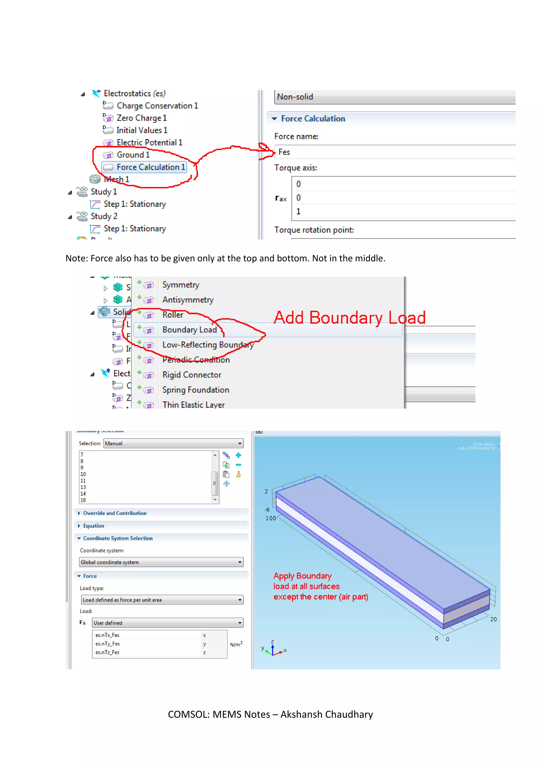 COMSOL: MEMS Notes – Akshansh Chaudhary
 
