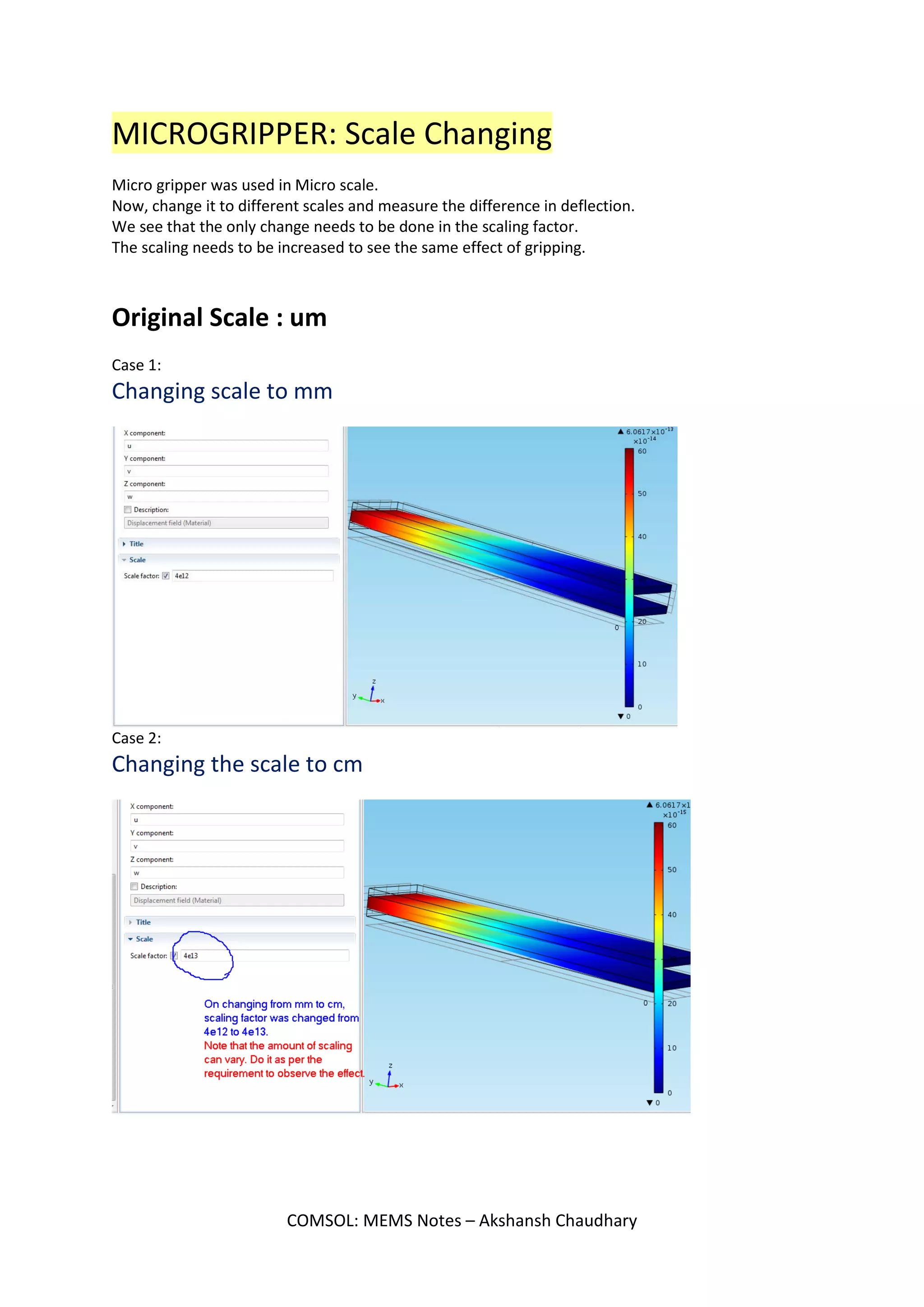 COMSOL: MEMS Notes – Akshansh Chaudhary
 