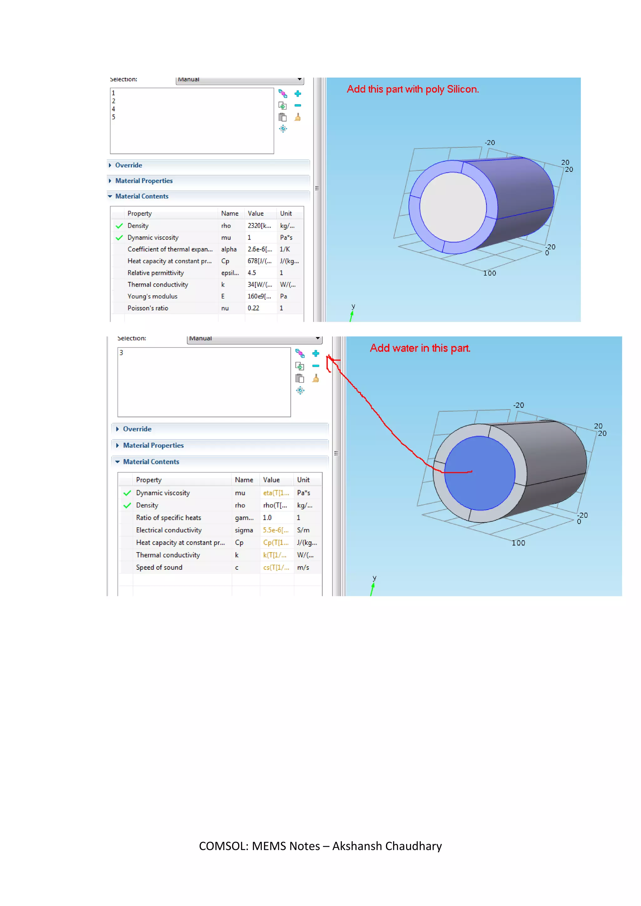 Surface option. (instead of Solid)
COMSOL: MEMS Notes – Akshansh Chaudhary
 