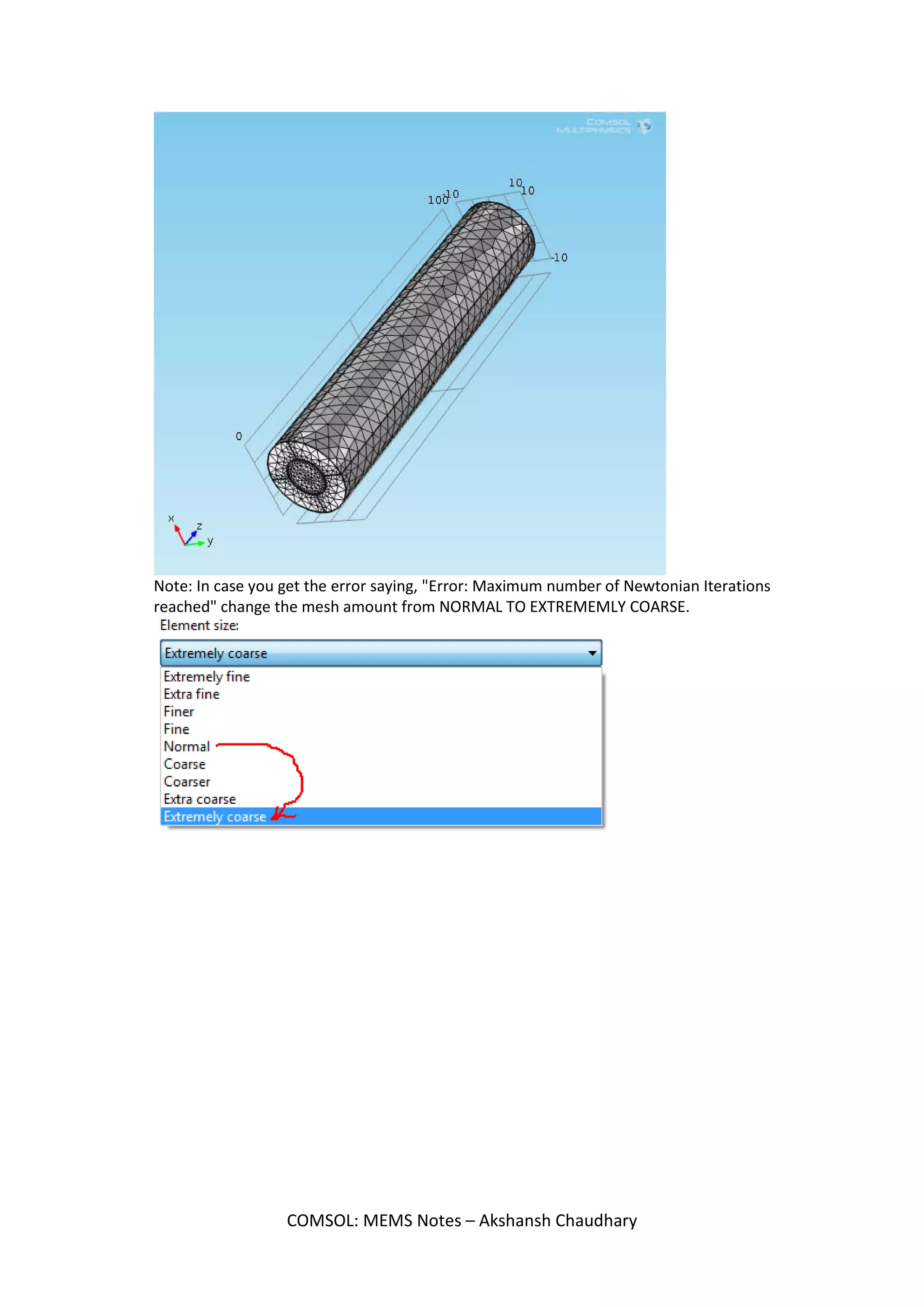 COMSOL: MEMS Notes – Akshansh Chaudhary
 