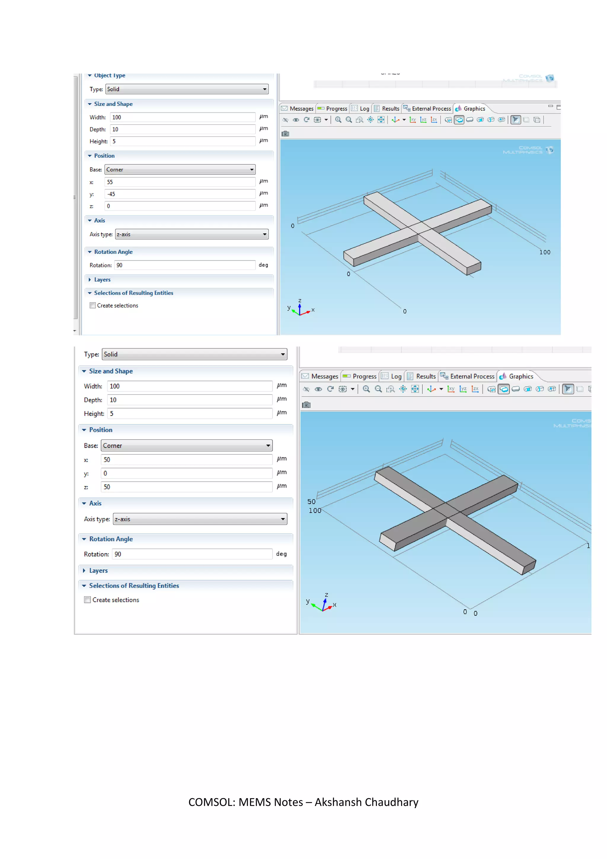 MICRO MIXER
Model - 3D
Physics - Laminar Flow
Property - Stationary
Make the model.
COMSOL: MEMS Notes – Akshansh Chaudhary
 