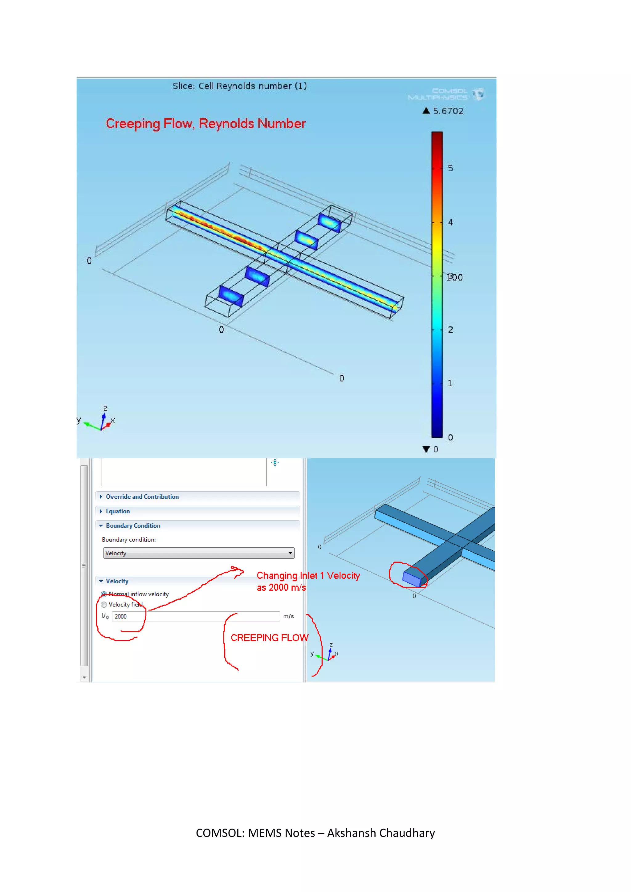 ONLY CREEPING FLOW
COMSOL: MEMS Notes – Akshansh Chaudhary
 