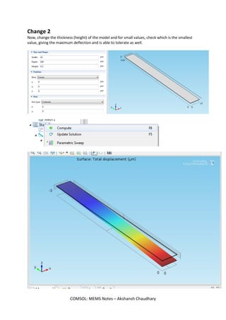 COMSOL Multiphysics Tutorials - Akshansh | PDF