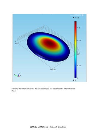 COMSOL Multiphysics Tutorials - Akshansh | PDF