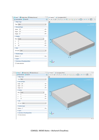 COMSOL Multiphysics Tutorials - Akshansh | PDF