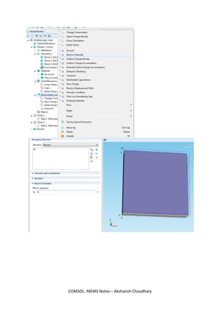 COMSOL Multiphysics Tutorials - Akshansh | PDF