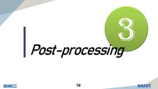 19
3Post-processing
 