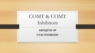 COMT & COMT
Inhibitors
ABHIJITH SP
CVAS POOKODE
 