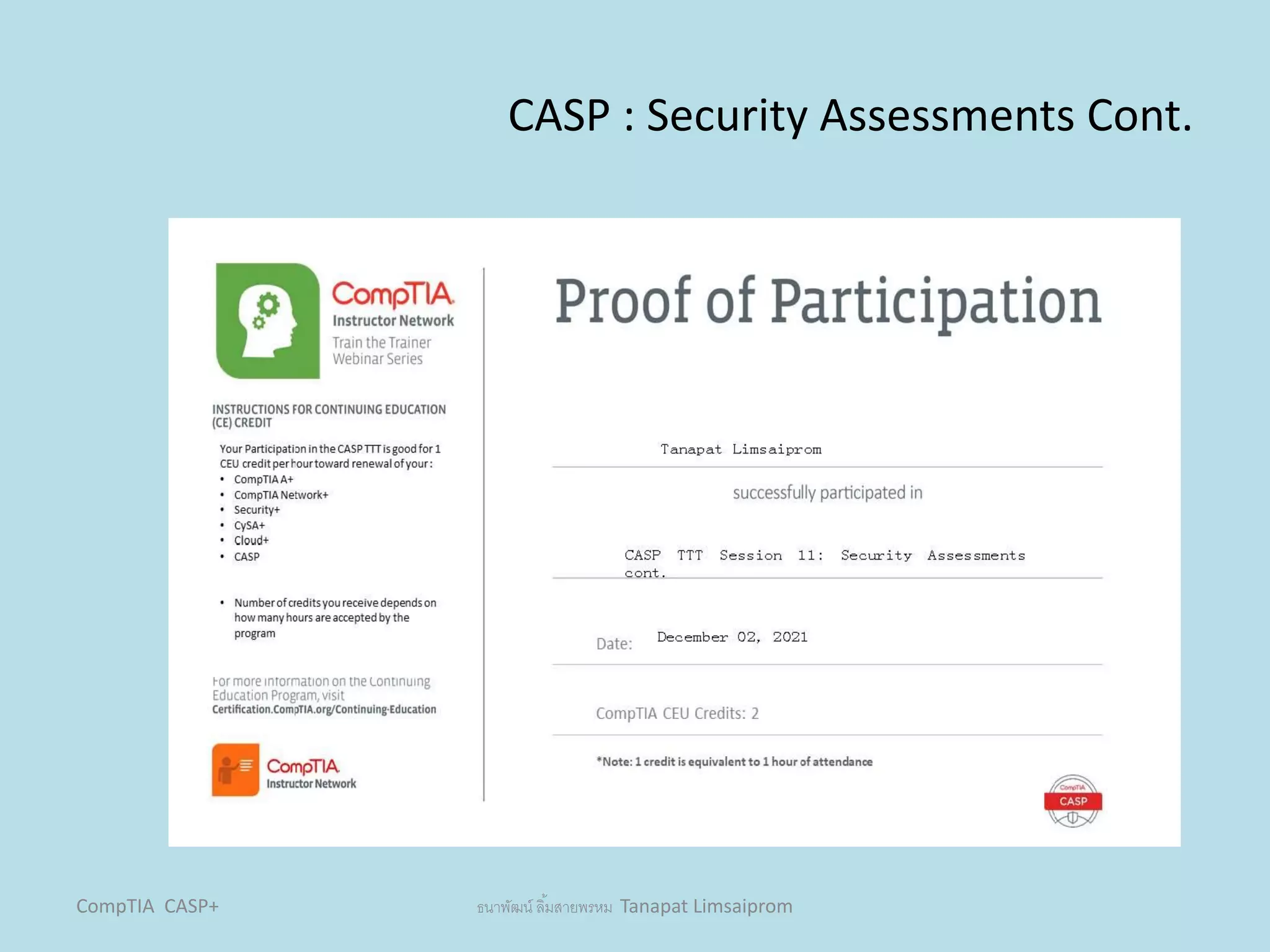 ComTIA-CASP_Plus Train the Trainner | PDF