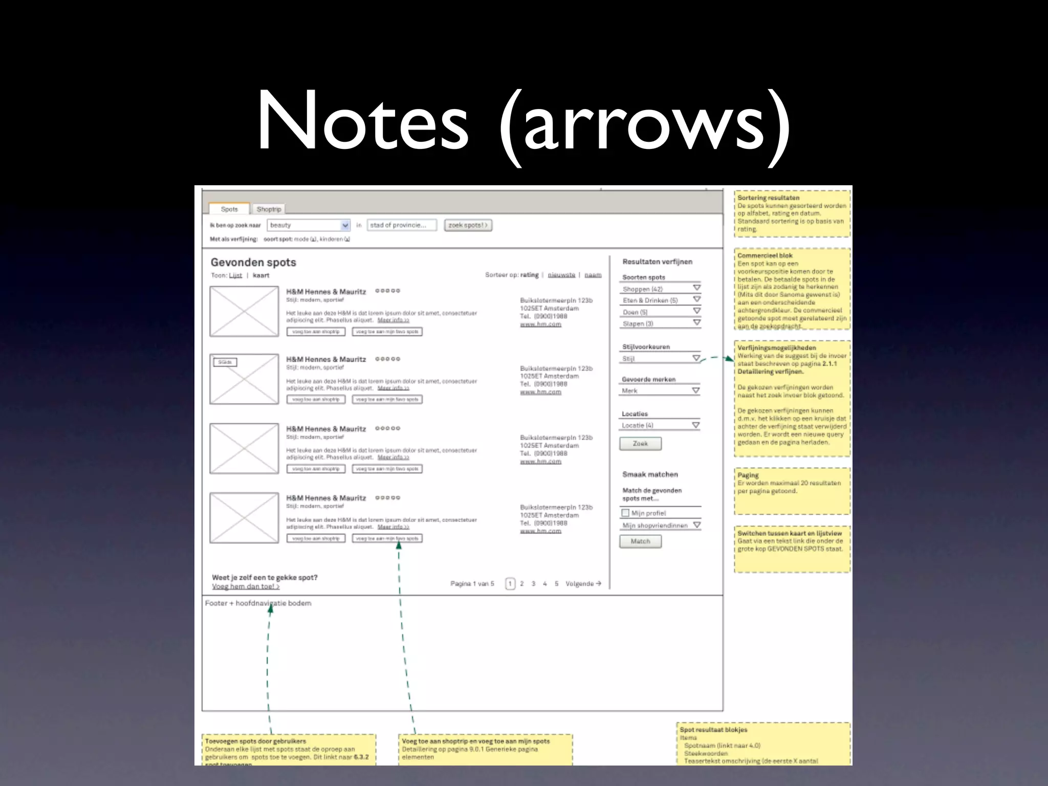 Notes (arrows)
o the
o use
ements to
 