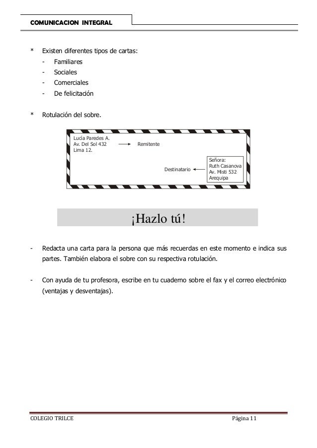 Comunicación integral 3er Grado