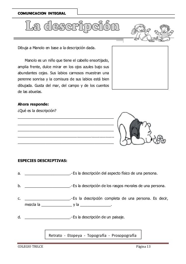 Comunicación integral 3er Grado