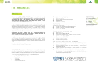 36 37
FISE - ASSOAMBIENTE
Il Premio nazionale “COMUNI RICICLONI 2015” rappresenta indiscutibilmente un punto
di riferimento ed un importante appuntamento annuale di verifica e comunicazione degli
sforzi sostenuti, dai Comuni e dagli operatori del settore, per avviare e consolidare un
sistema di raccolta differenziata finalizzato ad un effettivo riciclo dei rifiuti e più in
generale un sistema integrato di gestione degli stessi.
L’iniziativa costituisce un importantissimo strumento per la diffusione di una fondamentale
sensibilità sociale alla preservazione dell’ambiente e del territorio. Grazie anche alle spinte ed
alle sollecitazioni provenienti dall’Ordinamento Comunitario, si sta diffondendo con sempre
maggiore consapevolezza la considerazione secondo cui una “corretta” politica di gestione
dei rifiuti contribuisce a rendere più efficiente l’uso delle risorse e a ridurre le ripercussioni
negative sul territorio e più in generale sull’ambiente.
La promozione dell’attività di recupero, infatti, oltre a produrre effetti benefici per
l’ambiente, rappresenta un meccanismo virtuoso idoneo a generare una crescita del
sistema produttivo maggiormente efficiente e sostenibile.
L’impegno profuso in primis da Legambiente e condiviso da Assoambiente e dagli altri soggetti,
che hanno fornito il loro supporto all’iniziativa, hanno evidenziato che bisogna ricercare e
attuare una maggiore sinergia tra tutte le parti coinvolte nella gestione dei rifiuti, non solo
per assicurare contesti operativi adeguati, ma anche per trovare soluzioni ai problemi ancora
aperti.
D.ssa Monica Cerroni, Presidente FISE Assoambiente
ASSOAMBIENTE è l’Associazione che in FISE (Federazione Imprese di Servizi) aderisce a
Confindustria e rappresenta a livello nazionale e comunitario le imprese italiane che operano
nel settore dell’igiene ambientale, nella gestione dei rifiuti urbani e speciali e nelle bonifiche.
Le principali attività svolte dalle imprese aderenti ad ASSOAMBIENTE sono:
•	 raccolta, anche differenziata, dei rifiuti
•	 trasporto rifiuti
•	 riciclo rifiuti
•	 compostaggio
•	 recupero energetico dei rifiuti
•	 produzione combustibili da rifiuti
•	 smaltimento dei rifiuti
•	 bonifiche dei siti e dei beni contenenti amianto
•	 intermediazione
•	 trattamento acque reflue
ASSOAMBIENTE:
è componente per decreto del:
•	 Comitato Albo Nazionale Gestori Ambientali (MATTM)
•	 Comitato di Vigilanza e Controllo SISTRI (MATTM)
•	 Comitato CSSc (MATTM)
Partecipa a tavoli tecnici – nazionali e locali - tra cui:
•	 Tavoli MATTM GPP
•	 Tavoli FER ed ETS (MSE e MATTM)
•	 Confindustria: Ambiente, Energia, Bonifiche e Sviluppo Sostenibile
•	 Gestione Accordo ANCI - CdC RAEE
•	 Gestione Accordo ANCI - CONAI
•	 Comitato scientifico Remtech
•	 Comitato scientifico Ecomondo
Inoltre, per le imprese della Sezione Rifiuti Urbani, ASSOAMBIENTE:
•	 stipula il contratto collettivo nazionale di lavoro per i dipendenti di imprese e società
esercenti servizi ambientali
•	 fornisce assistenza e consulenza sulla materia del rapporto di lavoro e in ordine
all’applicazione del CCNL
•	 coordina Commissioni e Gruppi di lavoro in materia sindacale e di sicurezza del
lavoro
•	 realizza e gestisce studi, ricerche nonché eventi di interesse del settore attraverso le
aziende associate, è componente degli Organi direttivi di PREVIAMBIENTE, il Fondo
di previdenza complementare del settore.
Chi siamo
FISE-ASSOAMBIENTE
Via del Poggio Laurentino, 11
00144 Roma
Tel. 06 9969579
Fax 06 5919955
assoambiente@assoambiente.org
www.assoambiente.org
 