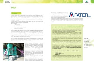42 43Partner
PREMIO FATER “Comuni Ricicloni 2015”
per la migliore raccolta dedicata di pannolini per bambini e/o ausili per l’incontinenza
Il premio FATER “Comuni Ricicloni 2015” nasce per premiare le realtà italiane che
si sono distinte per aver previsto, nell’ambito della raccolta differenziata, un servizio
di raccolta per pannolini per bambini e/o ausili per l’incontinenza.
Infatti, ad oggi, sono quasi 8 milioni gli italiani raggiunti da un servizio di raccolta
separata dei Prodotti Assorbenti per la Persona. La raccolta differenziata dei PAP
ha l’obiettivo di: 1) minimizzare il disagio per il cittadino derivante dal tenere in casa
per più giorni rifiuti che emanano cattivo odore; 2) non gravare sulle famiglie in
cui ci sono bambini o persone affette da incontinenza ove sia operativo per i rifiuti
il sistema tariffario che prevede una quota variabile basata sul volume di residuo
secco prodotto.
L’auspicio dell’azienda è che possano realizzarsi sistemi di riciclo che, fondandosi
sulle eccellenze già evidenziate nella raccolta specifica di prodotti assorbenti per la
persona, diano nuova vita a materie prime seconde riutilizzabili in nuovi processi
produttivi, come ha dimostrato il sistema di riciclo ideato da FATER.
In quest’ottica FATER ha deciso di riconoscere l’importanza del contributo dei
Comuni premiando, in accordo con Legambiente, le 3 municipalità che hanno
associato ad elevate percentuali di RD le migliori pratiche per la raccolta separata
di pannolini e pannoloni.
I Comuni vincitori nell’ambito del premio FATER - Comuni Ricicloni 2015 sono:
➢	 Rezzato (Nord)
➢	 Pratola Peligna (Centro)
➢	 Andria (Sud)
I Comuni premiati sono stati individuati considerando anche i dati Legambiente,
relativi alle eccellenze italiane classificate in base all’indice di buona gestione, e le
analisi di Ambiente Italia, che monitora periodicamente i Comuni in cui è attiva una
raccolta dedicata ai PAP.
Fater S.p.A.
Via A. Volta, 10
65129 Pescara
Email: riciclo@fater.it
Tel.: +39 085 4552200
Fax: +39 085 4552364
www.fater.it
L’azienda FATER è nota in Italia attraverso i marchi Pampers, pannolini per bambini, Lines e
Tampax assorbenti femminili, Linidor e Dignity, assorbenti per l’incontinenza, ACE, prodotti per
l’igiene della casa. Si stima che due famiglie su tre hanno in casa almeno un prodotto Fater; un
rapporto con il consumatore che l’azienda ha costantemente alimentato attraverso il dialogo e
l’innovazione continua.
Fondata a Pescara nel 1958 ad opera della famiglia Angelini, Fater è dal 1992 una joint venture
paritetica fra il Gruppo Angelini e Procter&Gamble.
Alcuni dati chiave:
-	 1.200 dipendenti
-	 circa 1 Mld di fatturato
-	 4% del fatturato investito in ricerca
-	 4 stabilimenti di produzione
FATER è certificata EMAS dal 2005 e nel 2010 ha vinto l’EMAS Awards per l’Italia nella categoria
“grandi aziende”. È inoltre certificata con il Sistema di Gestione Ambientale ISO 14001, con il
Sistema di Gestione per la Qualità ISO 9001 e con lo standard OHSAS 18001 in materia di Salute
e Sicurezza dei Lavoratori. Nel 2011 FATER ha ricevuto il Premio “Green Public Procurement”,
assegnato dal Ministero dell’Economia e Consip con il patrocinio del Ministero dell’Ambiente,
come “miglior progetto di approvvigionamento sostenibile”.
FATER ha orientato alla sostenibilità tutte le sue attività conseguendo risultati di eccellenza nella
riduzione del consumo di materiali e imballaggi, dei consumi energetici nei processi produttivi,
delle movimentazioni logistiche, nonché dei rifiuti industriali.
L’azienda ha inteso inoltre affrontare la sfida del
post uso per la piena sostenibilità dei suoi prodotti.
Ha ideato, sviluppato e brevettato il primo processo
tecnologico in Italia per il riciclo dei prodotti
assorbenti per la persona (PAP) usati di tutte le
marche. La soluzione prospettata da FATER elimina
potenzialmente lo smaltimento dei prodotti assorbenti,
ad oggi conferiti in discarica (71%) o eliminati tramite
incenerimento (29%). Tale frazione di rifiuti pesa per
circa il 2,5% dei rifiuti solidi urbani e ammonta a circa
900.000 tonnellate annue.
Il processo di riciclo presuppone la raccolta
differenziata specifica dei PAP usati. I prodotti conferiti
presso l’impianto di riciclo, vengono aperti nei diversi
strati che li compongono e sterilizzati tramite vapore a
pressione. Il processo Fater non utilizza additivi chimici
né combustione. I prodotti vengono poi asciugati e
le componenti separate in modo da recuperare da
una parte la plastica, dall’altra la cellulosa. Le nuove
materie prime seconde, di elevata qualità, potranno
essere utilizzate in nuovi processi produttivi.
A marzo 2015, Fater ha inaugurato il primo impianto di riciclo dei PAP usati installato a Lovadina
di Spresiano (TV), presso la sede del partner tecnico Contarina SpA. L’impianto è ora in funzione
per una fase di sperimentazione, propedeutica all’industrializzazione dell’impianto che avverrà
nel 2016.
Chi siamo
FATER
Partner
 