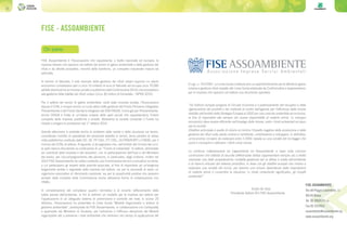 30 31
FISE - ASSOAMBIENTE
FISE Assoambiente è l’Associazione che rappresenta, a livello nazionale ed europeo, le
imprese italiane che operano nel settore dei servizi di igiene ambientale e della gestione dei
rifiuti e da attività produttive, nonché delle bonifiche, un comparto industriale maturo ed
articolato.
In termini di fatturato, il solo mercato della gestione dei rifiuti urbani esprime un valore
economico complessivo pari a circa 10 miliardi di euro di fatturato ed occupa circa 70.000
addetti distribuiti tra le imprese private e pubbliche (dati Confindustria 2014) che provvedono
alla gestione della totalità dei rifiuti urbani (circa 30 milioni di tonnellate - ISPRA 2015).
Per il settore dei servizi di igiene ambientale, svolti dalle imprese private, l’Associazione
stipula il CCNL e ricopre anche un ruolo attivo nella gestione del Fondo Pensione Integrativo
Previambiente e del Fondo Sanitario Integravo del SSN FASDA. Come già per Previambiente,
anche FASDA è frutto di un’intesa unitaria delle parti sociali che rappresentano l’intero
comparto delle imprese pubbliche e private. Attraverso la società Unisalute il Fondo ha
iniziato a erogare le prestazioni dal 1° ottobre 2014.
Grande attenzione è prestata anche ai problemi della salute e della sicurezza sul lavoro,
considerato l’ambito di operatività del personale addetto ai servizi, tema peraltro di rilievo
nella piattaforma costituita dalle OO. SS. FP CGIL, FIT CISL, UILTRASPORTI e FIADEL per il
rinnovo del CCNL di settore. A riguardo, è da segnalare che, nell’ambito del rinnovo del ccnl,
le parti stanno discutendo la costituzione di un “Fondo di solidarietà” di settore, alimentato
da contributi delle imprese e dei lavoratori, con la partecipazione dell’Inps e del Ministero
del lavoro, per l’accompagnamento alla pensione, in particolare, degli inidonei. Inoltre nel
2015 FISE Assoambiente ha inoltre costituito una Commissione tecnico-consultiva sul tema,
a cui partecipano gli esperti delle aziende associate, al fine di rispondere ad un’esigenza
largamente sentita e segnalata dalle imprese del settore, sia per la necessità di avere un
organismo associativo di riferimento nazionale, sia per le opportunità positive che possono
arrivare dalle iniziative della Commissione anche attraverso forme di collaborazione con
l’INAIL.
In considerazione del complesso quadro normativo e al recente rafforzamento della
tutela penale dell’ambiente, ai fini di definire un modello per le imprese del settore per
l’applicazione di un adeguato sistema di prevenzione e controllo dei reati, lo scorso 25
febbraio, l’Associazione ha presentato le Linee Guida “Modelli Organizzativi e sistemi di
gestione ambientale”, predisposte da FISE Assoambiente, in collaborazione con Certiquality
e approvate dal Ministero di Giustizia, per l’adozione e l’efficace attuazione dei Modelli
organizzativi atti a prevenire i reati ambientali che rientrano nel campo di applicazione del
D.Lgs. n. 231/2001. Le Linee Guida costituiscono un approfondimento per le attività di igiene
urbana e gestione rifiuti rispetto alle Linee Guida elaborate da Confindustria e rappresentano
per le imprese che operano nel settore uno strumento operativo.
“Gli indirizzi europei pongono la Circular Economy e il potenziamento del recupero e della
rigenerazione dei prodotti e dei materiali al centro dell’agenda per l’efficienza delle risorse
stabilita nell’ambito della Strategia Europea al 2020 per una crescita sostenibile ed inclusiva,
al fine di rispondere alla sempre più scarsa disponibilità di materie prime. Lo sviluppo
economico deve essere efficiente nell’impiego delle risorse, entro i limiti ambientali ed equo
per la società.
Obiettivo principale è quello di ridurre al minimo l’impatto negativo della produzione e della
gestione dei rifiuti sulla salute umana e l’ambiente, contribuendo a sviluppare, in definitiva,
un’economia circolare da realizzare entro il 2050, basata su una società del riciclaggio che
punti a concepire e utilizzare i rifiuti come risorsa.
La continua collaborazione tra Legambiente ed Assoambiente si basa sulla comune
convinzione che l’attività di raccolta differenziata debba rappresentare sempre più a livello
nazionale una delle propedeutiche modalità gestionali per la difesa e tutela dell’ambiente
e di rilancio virtuoso del sistema produttivo, in linea con gli obiettivi europei che mirano a
realizzare una società del riciclo, per favorire una minore dipendenza dalle importazioni
di materie prime e consentire la riduzione, in modo certamente significativo, gli impatti
ambientali”.
						Emilio De Vizia
				 Presidente Settore RU FISE Assoambiente
Chi siamo
FISE-ASSOAMBIENTE
Via del Poggio Laurentino, 11
00144 Roma
Tel. 06 9969579 r.a.
Fax 06 5919955
assoambiente@assoambiente.org
www.assoambiente.org
 
