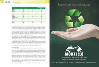 6 Comuni Ricicloni 2015
Tra le migliori esperienze ci sono Comuni di tutte le taglie. Seppur in numero esiguo, non mancano
all’appello i comuni capoluogo. Sono tre: Treviso, Belluno e Pordenone. È la conferma che ridurre
si può anche nelle città più grandi. Oltre ai tre capoluoghi ci sono anche esperienze efficaci in
comuni dalle medie dimensioni come Empoli (50mila abitanti), Conegliano (TV) e Castelfranco
Veneto (35mila abitanti), e poi Baronissi (SA), Cassano Magnago (VA), Suzzara (MN), Castelfidardo
(AN), Monsummano Terme (PT), Fucecchio (FI), Certaldo (FI), Castelfiorentino (FI), Pergine
Valsugana (TN), Feltre (BL), Vittorio Veneto (TV), Paese (TV) Montebelluna (TV), Oderzo (TV),
Este (PD), tutti comuni intorno alla soglia dei 20mila abitanti.
Vale la pena evidenziare l’esperienza del Comune di Parma (quasi 200mila abitanti) che, dopo
essere diventato riciclone nella scorsa edizione, quest’anno è meritevole di una menzione per aver
attivato la tariffazione puntuale su tutta la città, come fatto anche a Treviso. Per approfondimenti
in merito trovate ulteriori notizie nella “storia” dedicata (a pagina 51).
Tra i capoluoghi italiani che operano in contesti “difficili” ci preme ricordare il premio al Comune
di Catanzaro che ha avviato con successo la raccolta differenziata domiciliare (come già avvenuto
in altri capoluoghi del meridione come Salerno, Andria e Cosenza grazie al contributo del Conai)
in una regione, la Calabria, che sta vivendo ancora oggi una grave emergenza rifiuti.
L’unione fa la forza
A vincere la classifica dei Consorzi Rifiuti free al di sopra dei 100mila abitanti è il Consiglio di
bacino Priula (Tv) che può vantare per i suoi 556mila abitanti quasi l’83% di differenziata a fronte
di poco più di 50 kg/abitante/anno di secco residuo. Non sono da meno gli altri consorzi, anche
loro nell’ordine dei 50 kg/abitante/anno e dei 300mila abitanti serviti. Tra i Consorzi al di sotto dei
100mila abitanti vince Amnu, in provincia di Trento, con quasi 43 kg/abitante/anno.
L’esperienza delle gestioni consortili conferma ancora una volta la sua validità ed efficacia:
praticamente tutti i Rifiuti free, con pochissime eccezioni, fanno parte di un consorzio o di una
comunità montana. Insomma non corrono mai da soli. Con caratteristiche territoriali uguali o
molto simili diventa economico ed efficiente effettuare un servizio unico, uguale per tutti i comuni,
che non lascia spazio a dubbi su come e dove il rifiuto vada conferito e che limita di molto la
“fuga” di rifiuti in territori limitrofi.
Questi consorzi in quali territori/regioni si trovano? Manco a dirlo, la gran parte sono in Triveneto.
REGIONE TOTALE COMUNI COMUNI Rifiuti free
% DEI COMUNI Rifiuti free SUL
TOTALE
MARCHE 236 5 2%
MOLISE 136 4 3%
PIEMONTE 1206 8 1%
PUGLIA 258 0 0%
SARDEGNA 377 9 2%
SICILIA 390 0 0%
TOSCANA 287 14 5%
TRENTINO-ALTO ADIGE 326 56 17%
UMBRIA 92 0 0%
VALLE D'AOSTA 74 0 0%
VENETO 579 204 35%
TOTALE 8055 525 7%
 