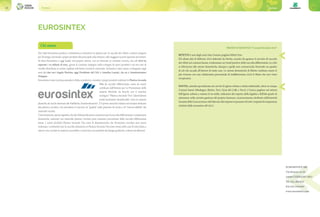 36 37Partner Partner
EUROSINTEX SRL
Via Brescia 1a/1b
24040 CISERANO (BG)
Tel. 035 4821931
Fax 035 4191002
www.eurosintex.com
EUROSINTEX
PREMIO EUROSINTEX “Comuni Ricicloni 2019”
BITETTO è uno degli unici due Comuni pugliesi Rifiuti Free.
Gli ultimi dati di febbraio 2019 elaborati da Navita, società che gestisce il servizio di raccolta
dei rifiuti nel comune barese, evidenziano un trend positivo della raccolta differenziata. Le cifre
si riferiscono alle utenze domestiche, dunque a quelle non commerciali, fornendo un quadro
di ciò che accade all’interno di tante case. Le utenze domestiche di Bitetto risultano essere le
più virtuose con una ridottissima percentuale di indifferenziato (cioè il rifiuto che non viene
recuperato).
NAVITA, azienda specializzata nei servizi di igiene urbana e tutela ambientale, attiva in cinque
Comuni baresi (Modugno, Bitetto, Turi, Gioia del Colle e Noci), è l’unica pugliese nel settore
dell’igiene urbana a vantare le tre stelle, indicative del rispetto della legalità e dell’alto grado di
attenzione nella corretta gestione del proprio business, riconoscimento attribuito dall’Autorità
GarantedellaConcorrenzaedelMercatoalleimpreseinpossessodituttiirequisitiditrasparenza
richiesti dalla normativa del 2012.
Dal 1996 Eurosintex produce e distribuisce contenitori in plastica per la raccolta dei rifiuti e sistemi integrati
per l’ecologia, fornendo i propri prodotti alle principali città italiane e alle maggiori società operanti nel settore.
Di fatto Eurosintex è oggi leader nel proprio settore, con un fatturato in costante crescita, che nel 2018 ha
superato i 25 milioni di euro, grazie al continuo impegno nello sviluppo di nuovi prodotti e ad una rete di
vendita distribuita in modo capillare sull’intero territorio nazionale. L’azienda è stata creata e sviluppata negli
anni dai due soci Angelo Martina, oggi Presidente del CdA e Annalisa Lazzari, che ne è Amministratore
Delegato.
Eurosintex è stata la prima azienda in Italia a produrre e vendere i propri prodotti realizzati in Plastica Seconda
Vita da raccolta differenziata, tanto da essere
certificata dall’Istituto per la Promozione delle
materie Plastiche da Riciclo con il marchio
ecologico “Plastica Seconda Vita”. Quest’ultimo
rende facilmente identificabili i beni in materie
plastiche da riciclo destinati alle Pubbliche Amministrazioni. É il primo marchio italiano ed europeo dedicato
alla plastica riciclata e ha introdotto il concetto di “qualità” nelle plastiche di riciclo e di “rintracciabilità” dei
materiali riciclati.
Concretamente,questosignificachedal2009produciamocontenitoriperlaraccoltadifferenziataecompostiere
domestiche realizzati con materiale plastico riciclato post-consumo proveniente dalla raccolta differenziata
stessa. I nostri prodotti Plastica Seconda Vita sono la dimostrazione che l’economia circolare può essere
realizzata: i contenitori per la raccolta domestica in Plastica Seconda Vita sono ormai nelle case di tutta Italia, a
riprova che riciclare la materia è possibile e si può fare con prodotti dal design gradevole, robusti ed efficienti.
Chi siamo
 