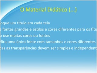 Organização das Idéias Sobre o que vou falar? 