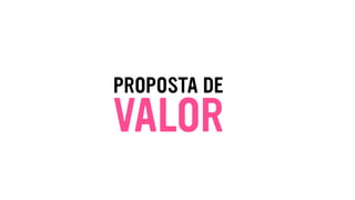PROPOSTA DE
VALOR
 