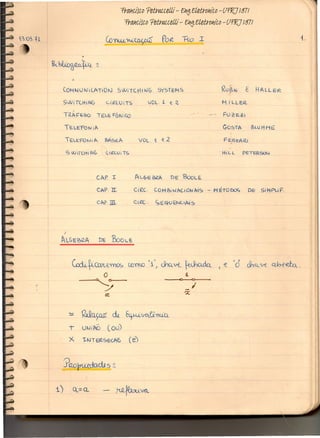 Francisco Petruccelli - Eng.Eletronico -UFRJ 1971
                                  Francisco Petruccelli - Eng.Eletronico -UFRJ 1971




                                                                                    RU~í~               t    H ALL    Ele.

                                                  VOL. i          e. ~               M   ILLE~
        I

    TRIj:E60        TELE FôNiCQ                                                     FU~E~i

    TELEFoNIA                                                                        GoSTA                  BlU tiME

                                               VOL.   '   R. 2
                                                                                         -
     S X.JifC-ti NG-   t.R.c..ui TS                                              '!tiL L            pETER.5oN




                     css.   I              ILG-E &A              DE 'BOOLE.

                     CI? 1L              ClRC.       COMBirJACióNAis          - MÉTOt:x::Y;            DE- Sit-PLiF.

                     CIr .}li



                    Francisco Petruccelli - Eng.Eletronico -UFRJ 1971



                                                                                             tI   11
                                                                                                  O     ~Q     'Vi:   Q.he Jeta.. .


1




      .... Q&ClfCtU ck Eq-u-itre.ei'l1UQ
      +      utJfPÕ      (00)
      X      'I-Nla<-SE'~                (e)
 