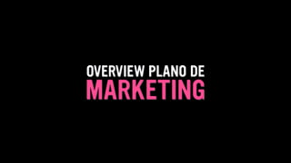 OVERVIEW PLANO DE
MARKETING
 