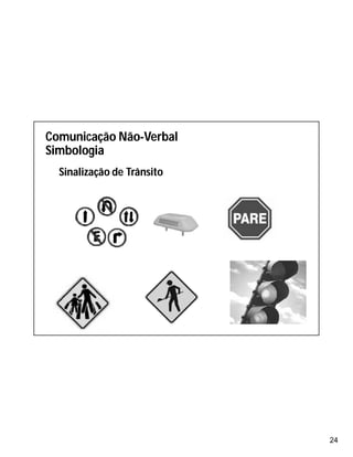 24
Comunicação Não-Verbal
Simbologia
Sinalização de Trânsito
 