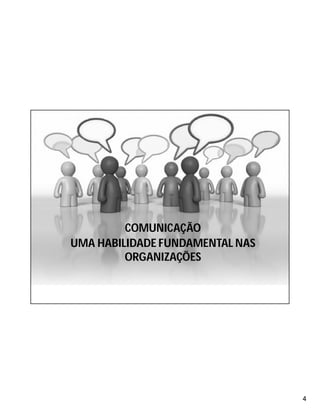 4
COMUNICAÇÃO
UMA HABILIDADE FUNDAMENTAL NAS
ORGANIZAÇÕES
 
