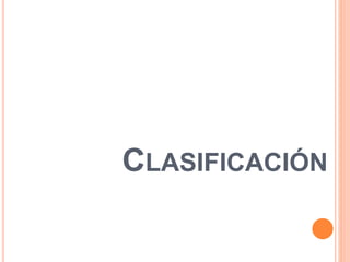 CLASIFICACIÓN
 