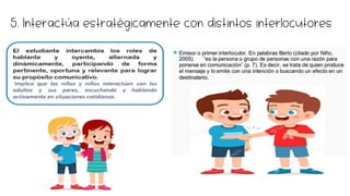 5. Interactúa estratégicamente con distintos interlocutores
 