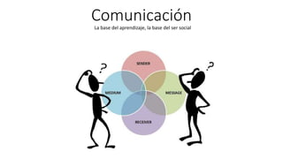 Comunicación
La base del aprendizaje, la base del ser social
 