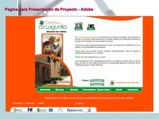 Pagina para Presentación de Proyecto - Adobe 